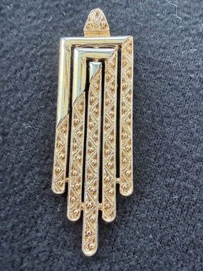 Vintage Monet Goldtone Geometric Pendant